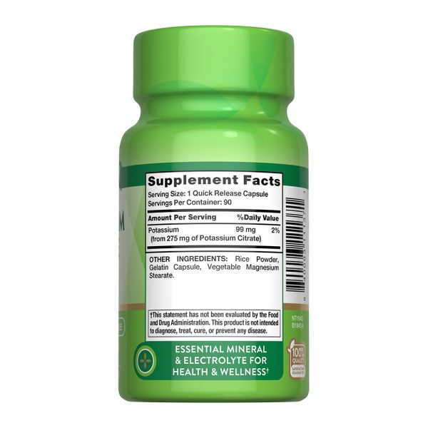 Citrato de Potasio 275 mg - 90 Cápsulas - Imagen 3