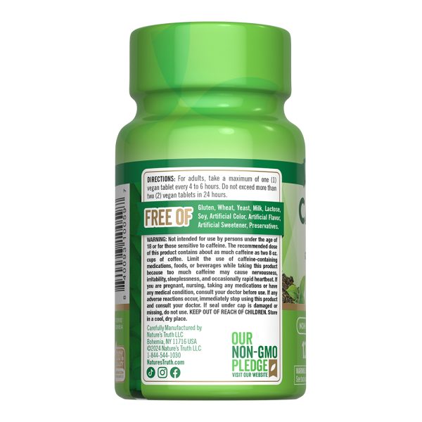 Cafeína 200 Mg con Té Verde – 120 Cápsulas - Imagen 3