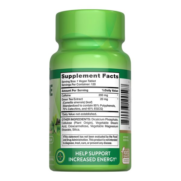 Cafeína 200 Mg con Té Verde – 120 Cápsulas - Imagen 2