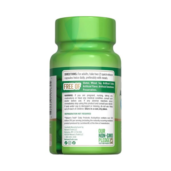 Probióticos Acidophilus - 100 Cápsulas - Imagen 2