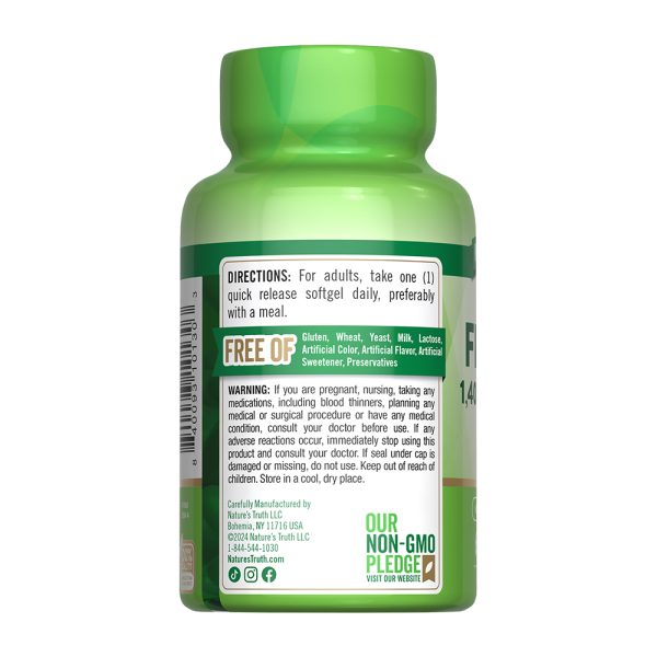Omega 3 Fish Oil 1400 Mg con Esencia de Limón - 60 Cápsulas Blandas - Imagen 2