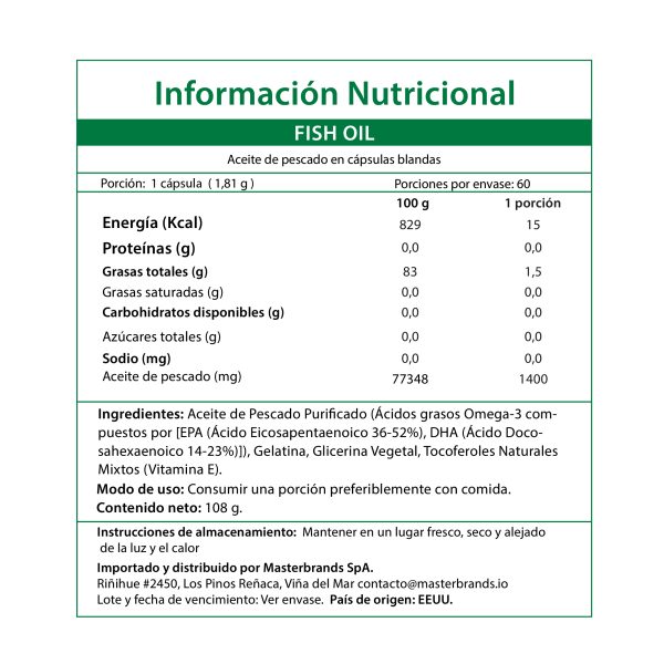 Omega 3 Fish Oil 1400 Mg con Esencia de Limón - 60 Cápsulas Blandas - Imagen 4