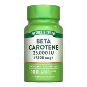 Betacaroteno 25.000 UI (7500 Mcg) - 100 Cápsulas Blandas